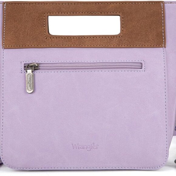 Elegant Purple Aztec Satchel Crossbody with Magnetic Closure & Versatility - Picture 5 of 8